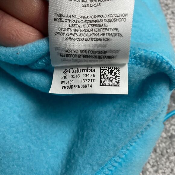 Columbia Jacket Women Small Blue Full Zip Pocket High Neck Fleece Outdoor Hiking - Picture 4 of 13